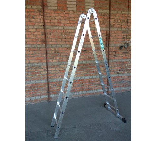 Лестница 2-х секционная шарнирная 2х8 (2,23/4,57м)