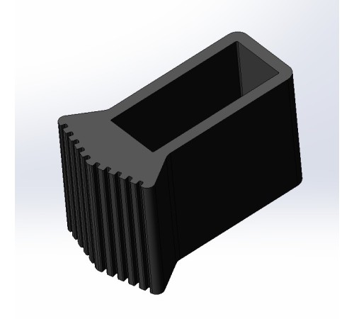 Насадка резиновая торцевая для поперечного упора (траверсы, стабилизатора) лестницы (для профиля 25х63мм)