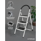 Стремянка 3-х ступенчатая Alterno с широкими антискользящими ступенями. 